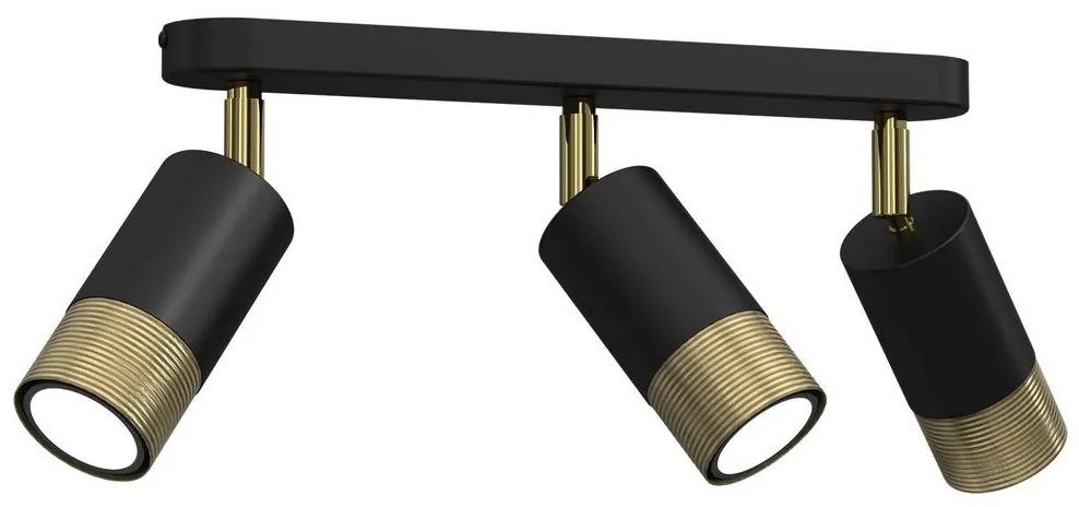 Spotlámpa LINK 3xGU10/8W/230V fekete/sárgaréz