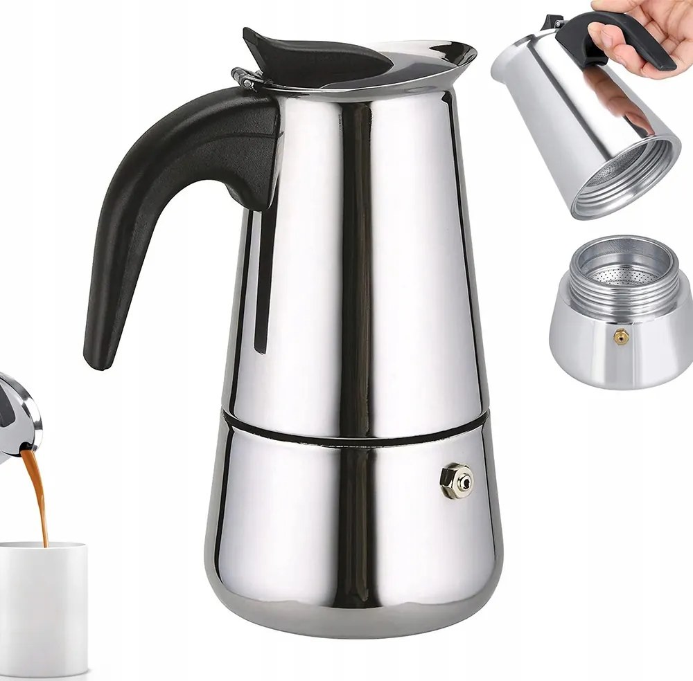 Kávéfőző Eszpresszó Acél indukciós 300ml