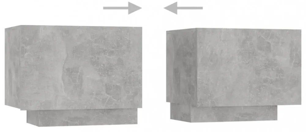 betonszürke forgácslap éjjeliszekrény 100 x 35 x 40 cm