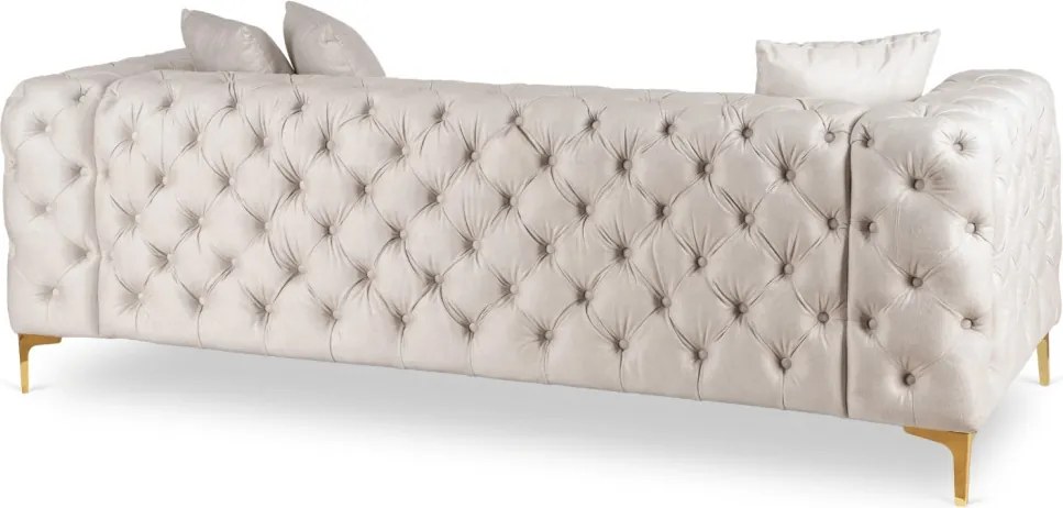 Sofa SORRENTO 3S Trzyosobowa Kremowa Welurowa