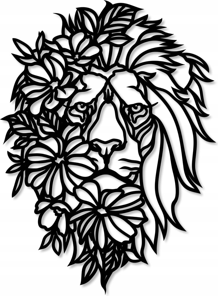 Oroszlán Panel 3D Fali Dekoráció Áttört Panel XL Képek A Nappaliba Triptichon