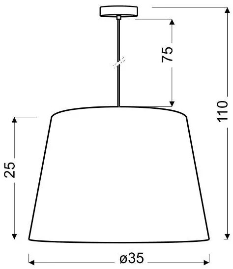 Csillár zsinóron AMERICANO 1xE27/60W/230V
