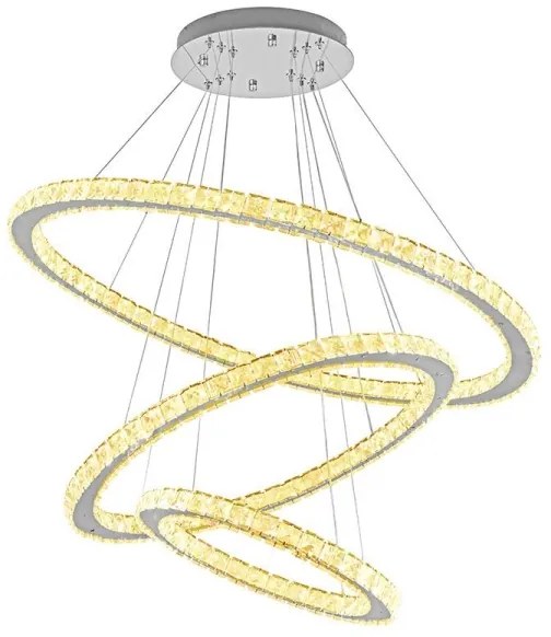 LED állítható fényerejű csillár kábellel LED/210W/230V 3000-6500K ezüst + DO