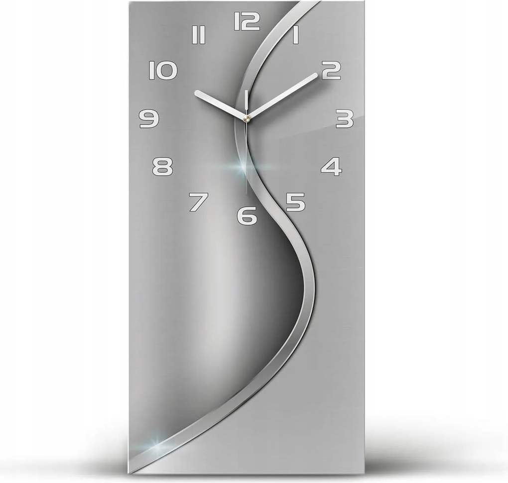 Üveg falióra Fém absztrakt 30x60