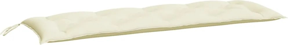 vidaXL krémszínű oxford szövet kerti padpárna 150 x 50 x 7 cm