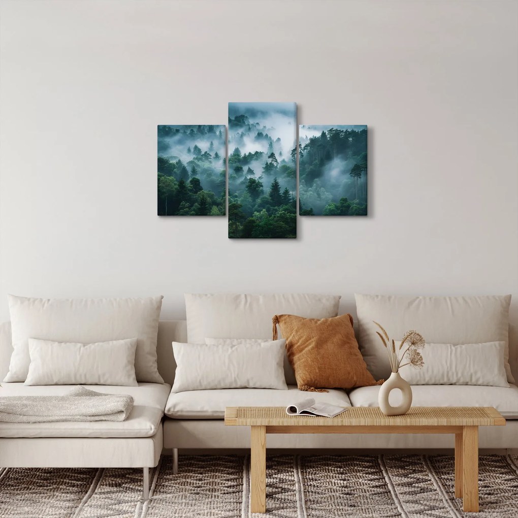 Kép - Erdő ködben (90x60 cm)
