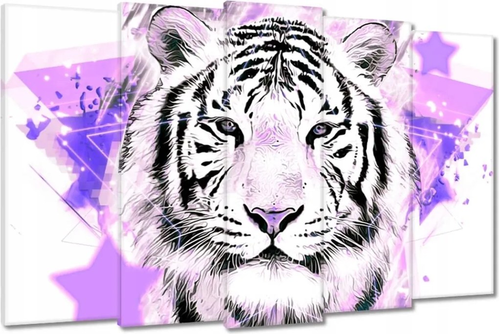 Vászonkép 150x95 Tigris lila