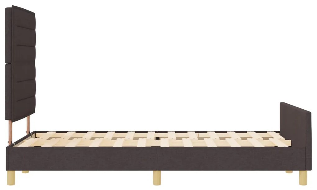 Ágykeret - Sötétbarna, 140x200 cm, Szövet