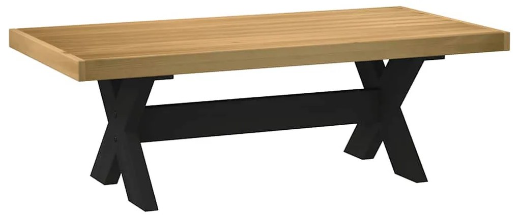 dohányzóasztal NOAIN X alakú lábak 120x60x40cm tömör fa fenyőfa