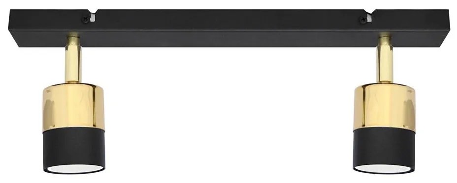 LED Spotlámpa TUBSSON 2xGU10/4,8W/230V fekete/arany