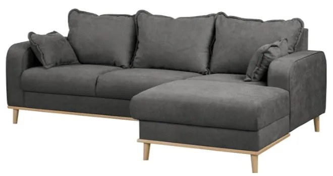 Sötétszürke sarokkanapé (jobb oldali) Beata – Ropez