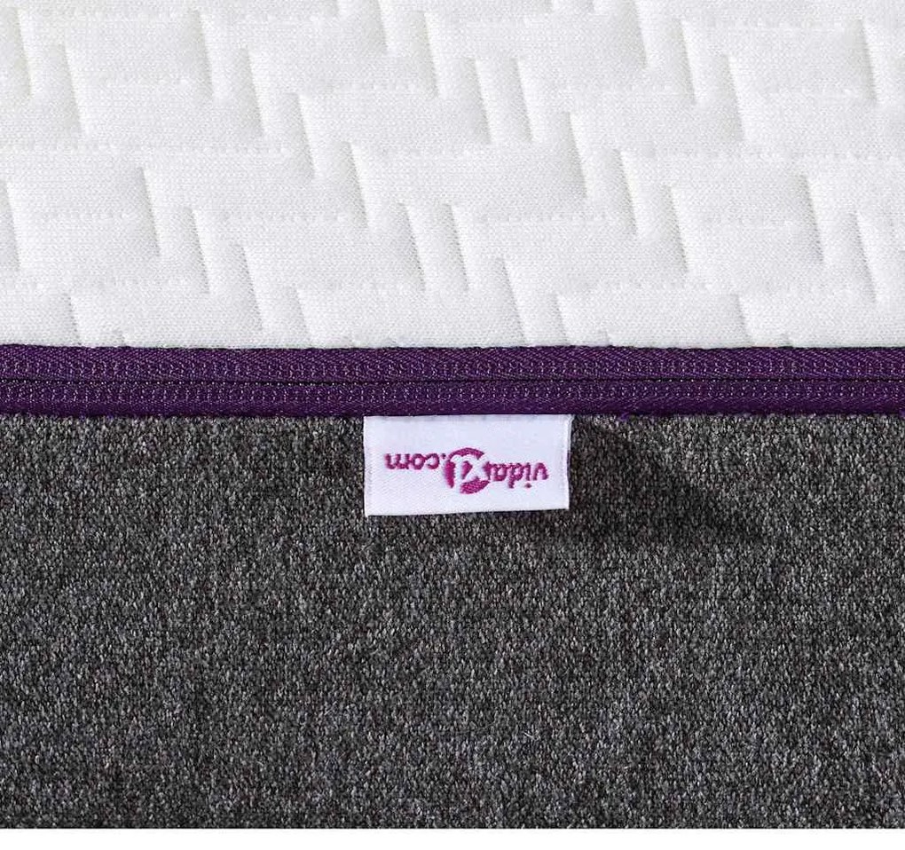 Matrac Fehér és Szürke 90 x 200 cm Memóriahab