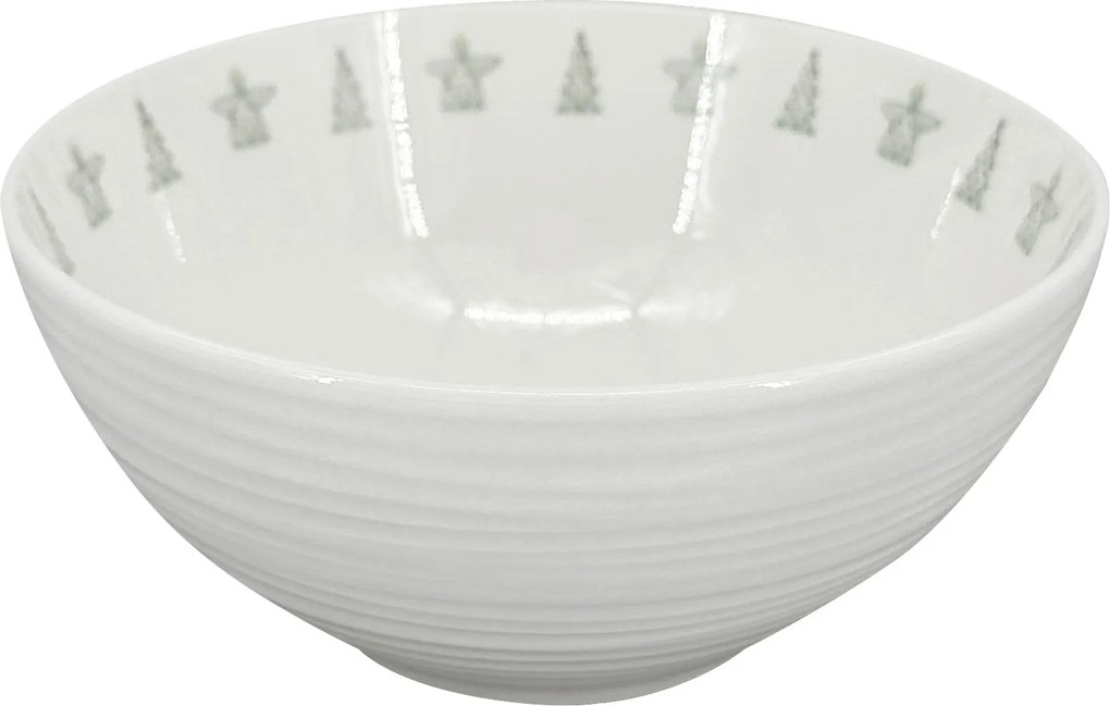 Croft Advent porcelán tál, 16 cm, zöld
