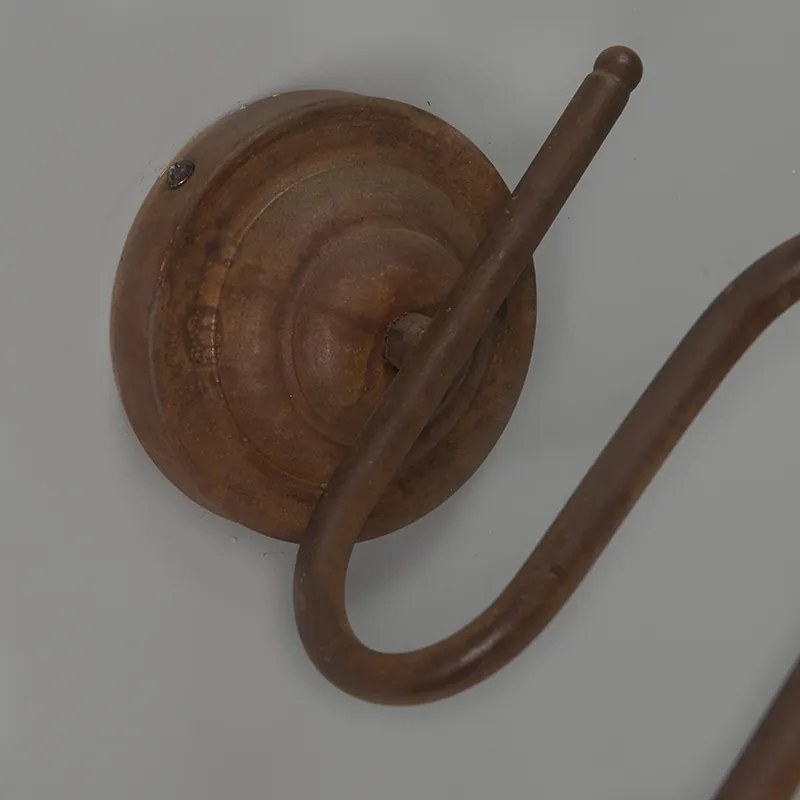 Ipari fali lámpa rozsda színű, arany belsővel - Factory