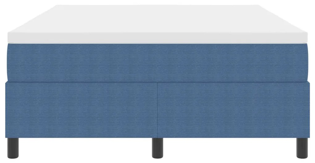Box Spring Ágy matraccal Kék 140x200 cm Kordbársony szövet
