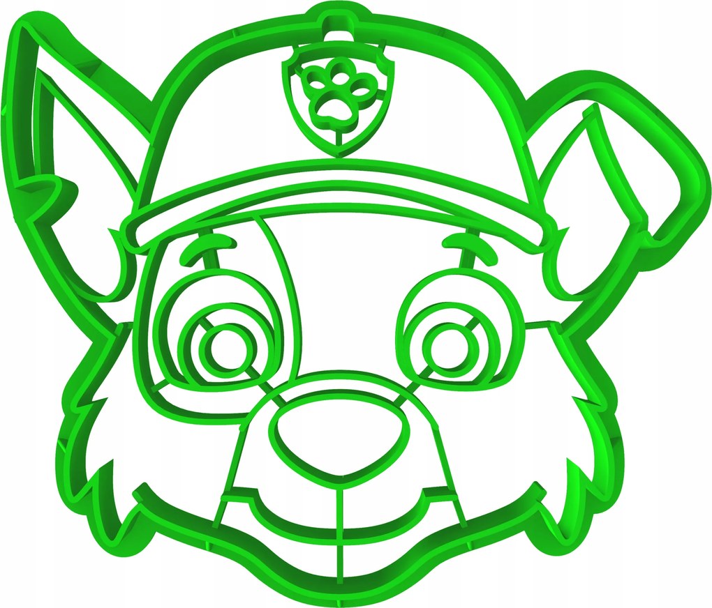 Sütemény lyukasztó forma bélyegzővel Mese Mancs Őrjárat Rocky 8cm