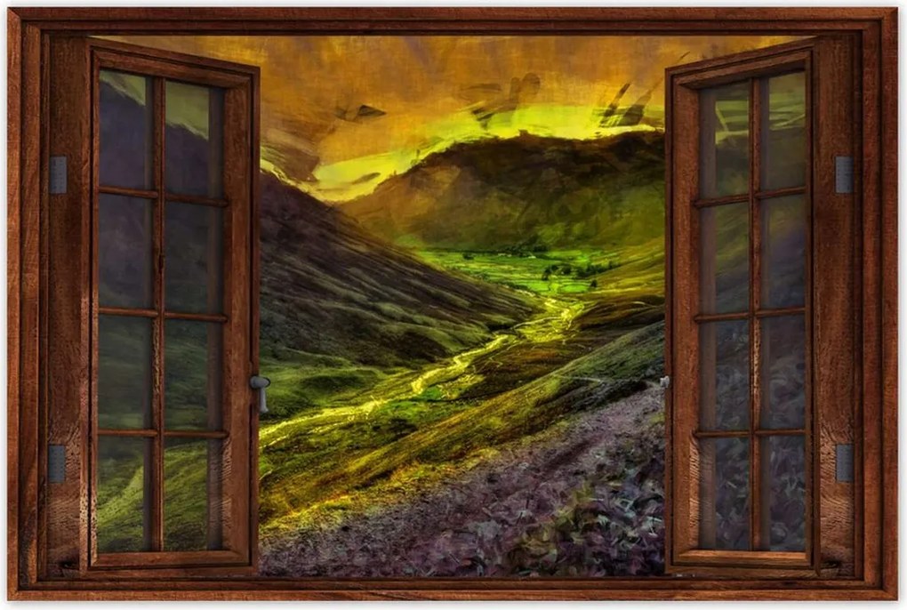 Poszterek 60x40 Folyó a völgyben Tájkép