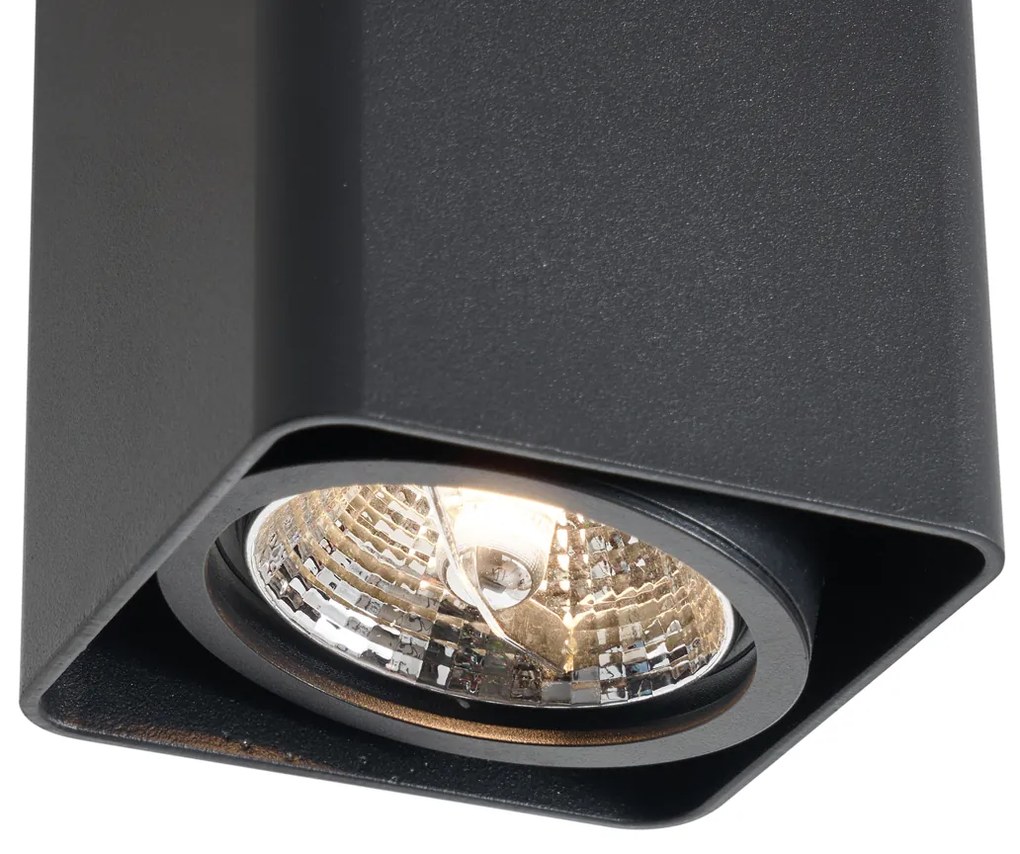 Design felületre szerelt spotlámpa fekete GU10 70mm forgatható és dönthető - Vox