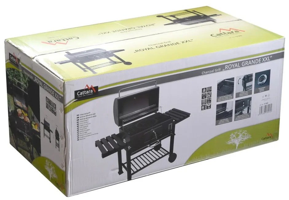 Royal Grande XXL fekete faszenes grillsütő - Cattara