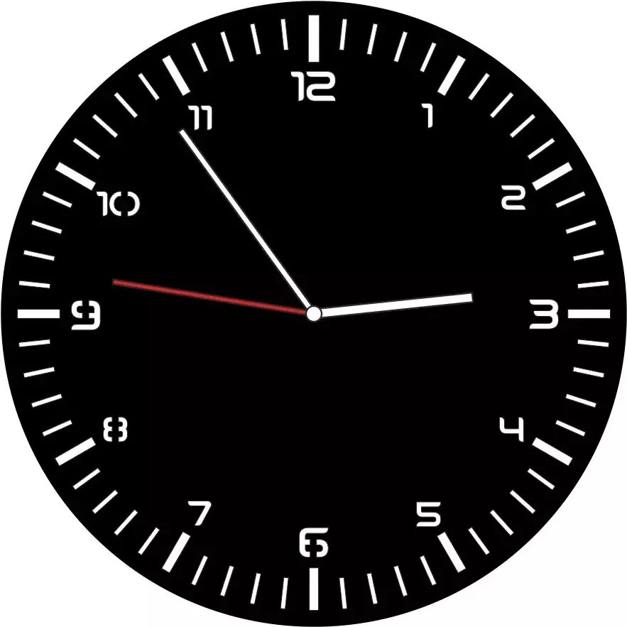 Fém Falióra 40cm Fekete Klasszikus