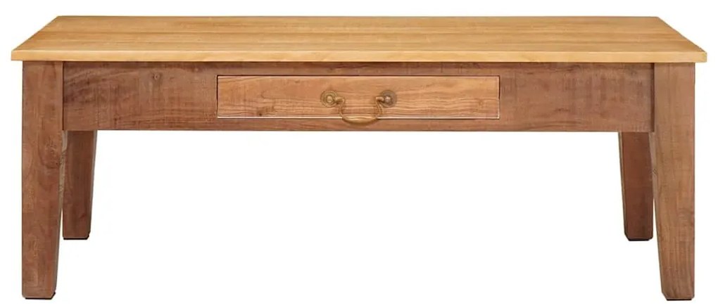 vidaXL Dohányzóasztal fiókkal Barna 110 x 55 x 40 cm Tömör Mangófát