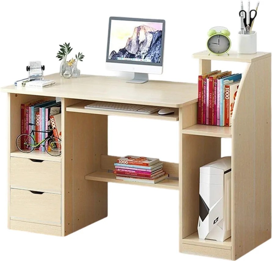 Polcos íróasztal 117x40x92cm barna FUR-1604-Brown