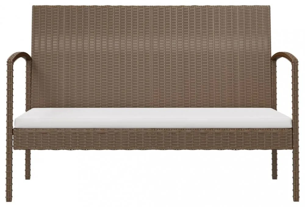 vidaXL 16 részes barna polyrattan kerti ülőgarnitúra párnákkal