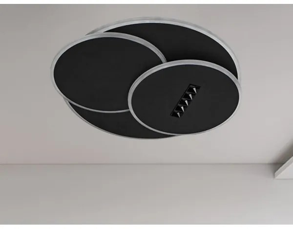 LED Dimmelhető mennyezeti lámpa LED/90W/230V 3000-6500K fekete + távirányítás