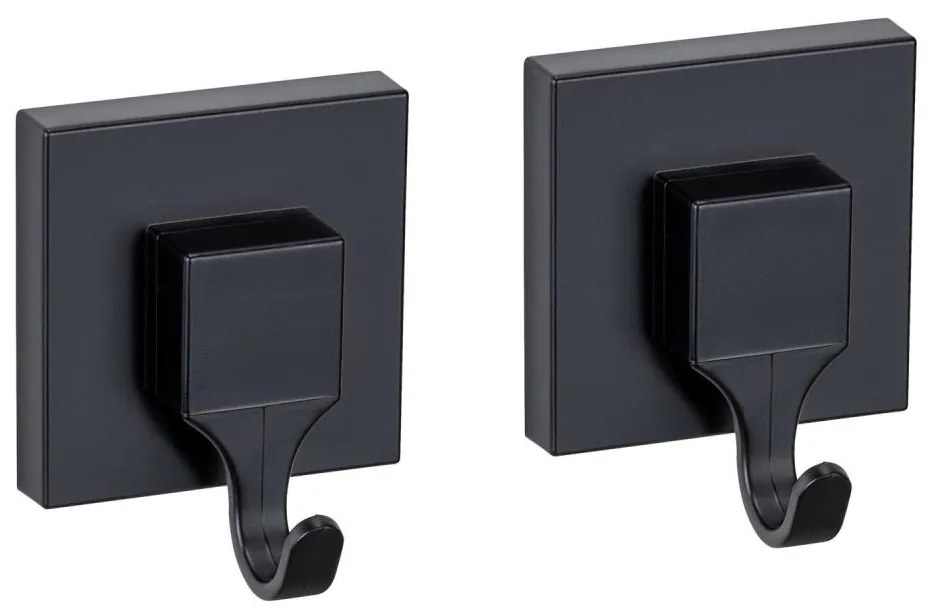 WENKO 71448800 - VACUUM-LOC QUADRO ED kampó, 6x7 cm, fekete