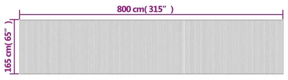 fekete bambusz térelválasztó 165 x 800 cm