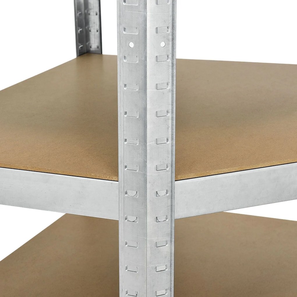 Juskys Sarok polc Basic 180x70x40 cm - ezüst