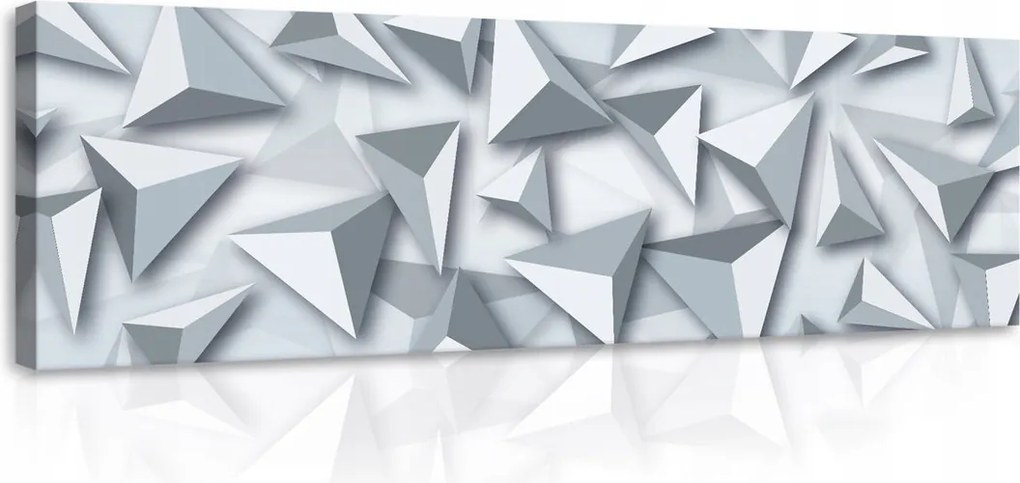 Vászonkép 145x45 Geometriai absztrakt háromszögek 3D modern minimalizmus