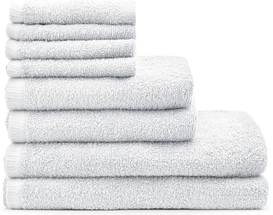 Fehér gyorsan száradó pamut törölköző és fürdőlepedő készlet 8 db-os Quick Dry – Catherine Lansfield