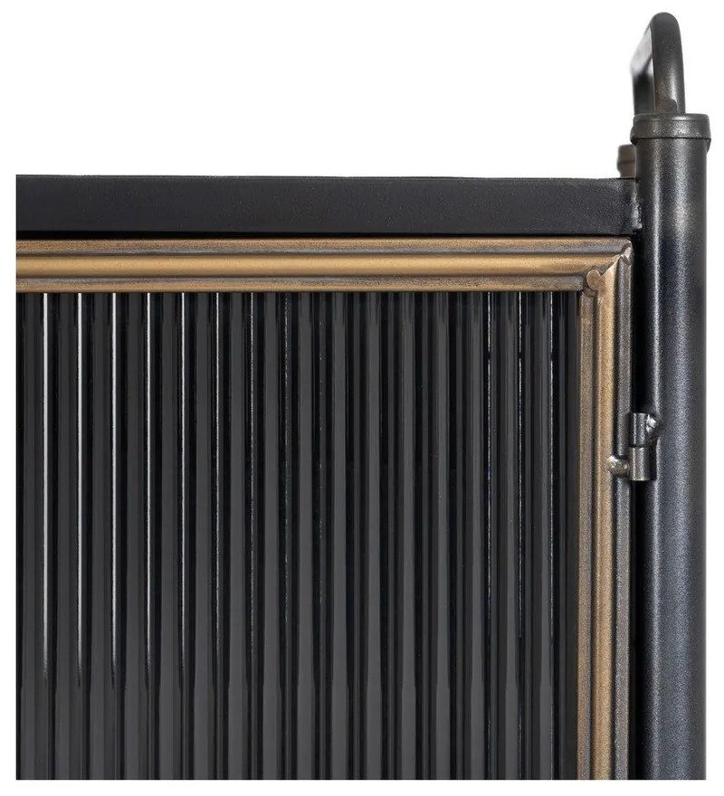 Fekete fém tálalószekrény 58x150 cm Brick – Ixia