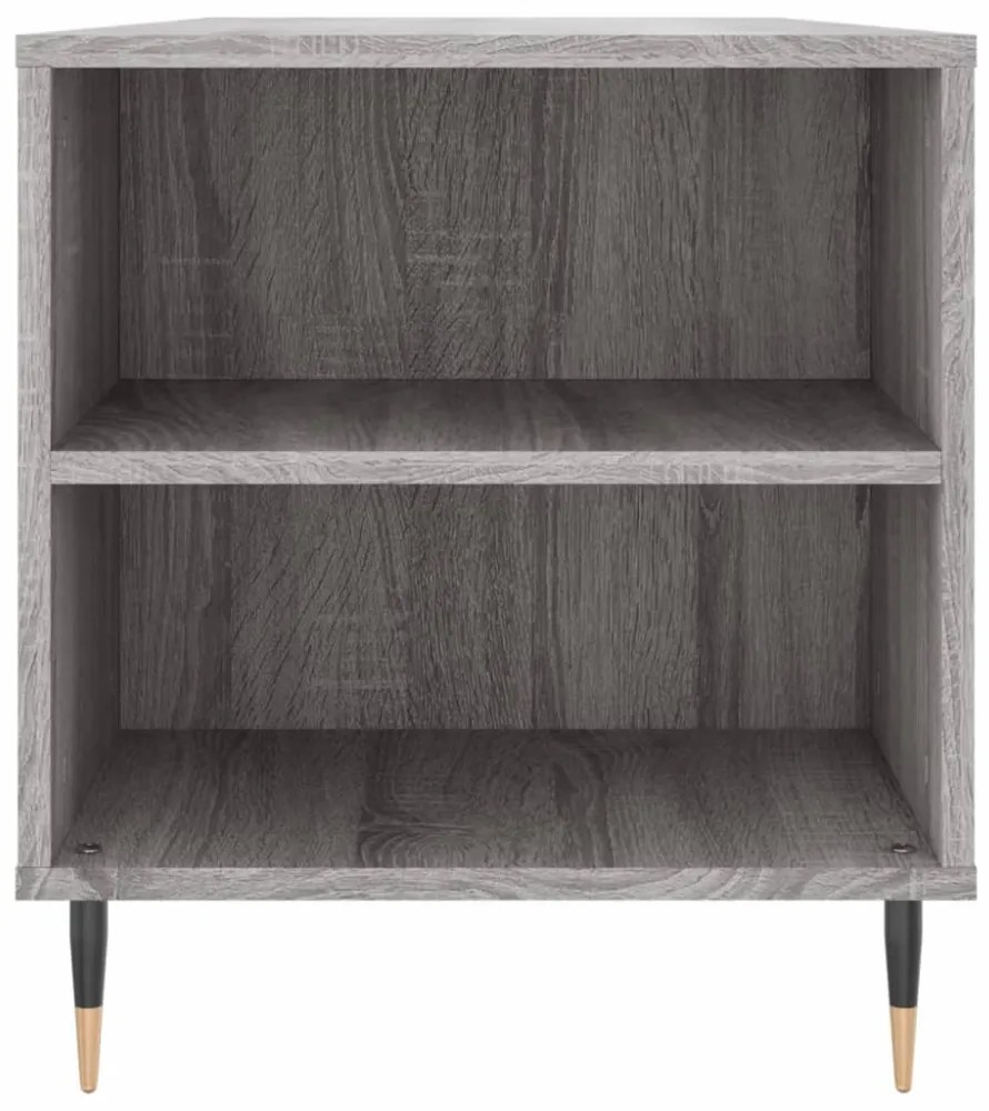 szürke sonoma színű szerelt fa dohányzóasztal 102x44,5x50 cm