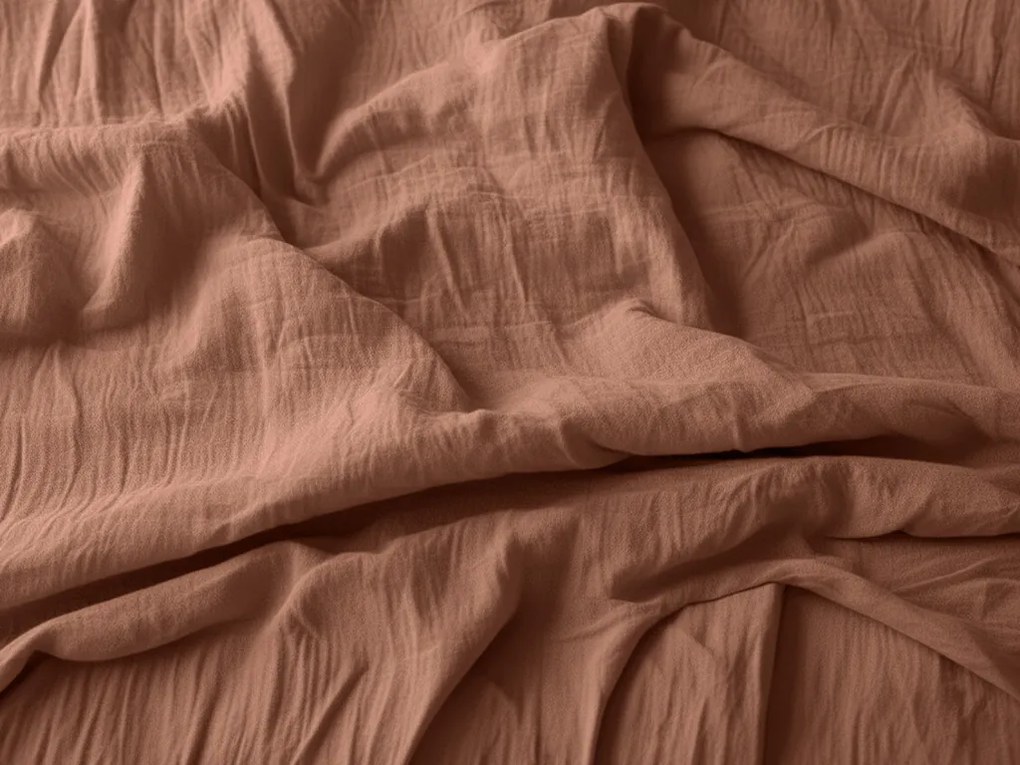 Musselin ágynemű MUSSARI világosbarna Ágyneműhuzat mérete: 70 x 90 cm | 140 x 220 cm