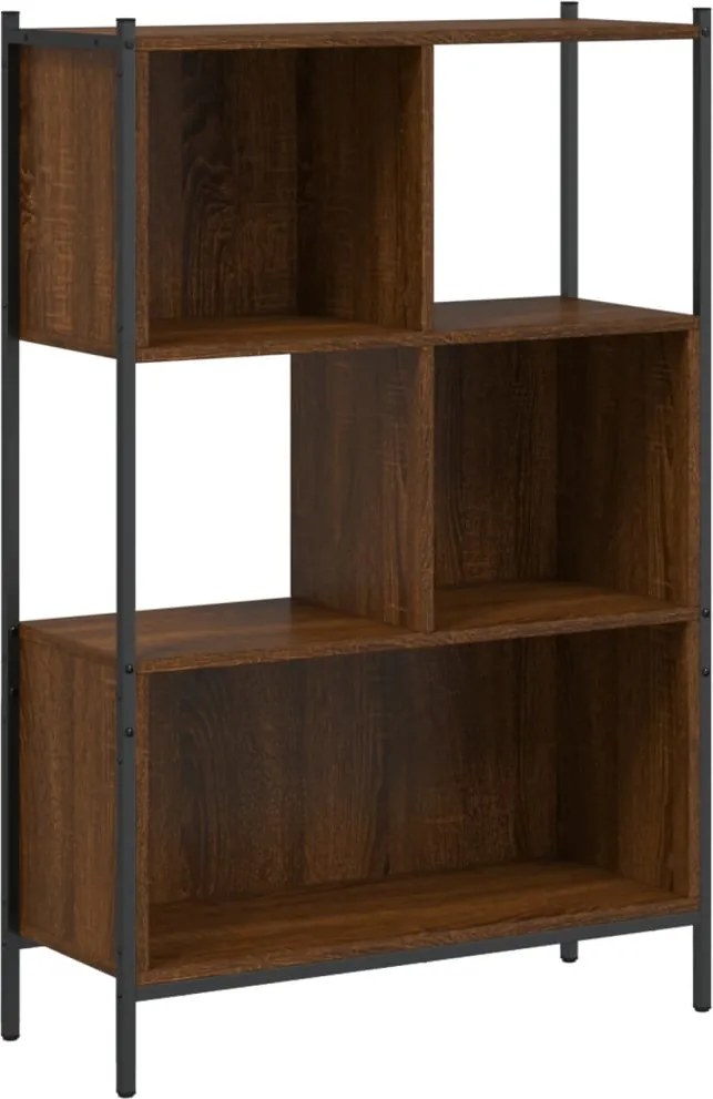 vidaXL barna tölgy színű szerelt fa könyvszekrény 72x28x109 cm
