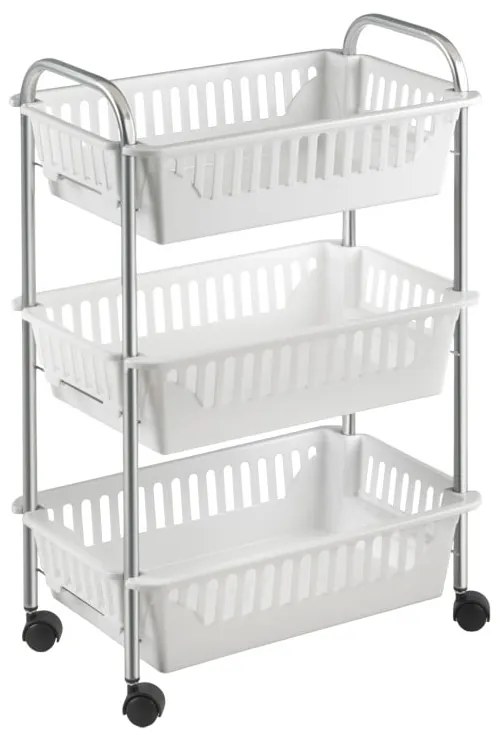 Oslo gurulós kocsi 3 kosárral, magasság 63 cm - Metaltex