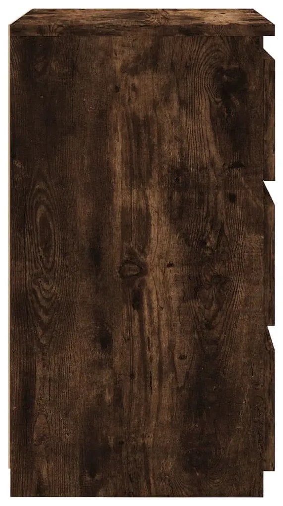 Füstös tölgy színű szerelt fa éjjeliszekrény 40 x 35 x 62,5 cm