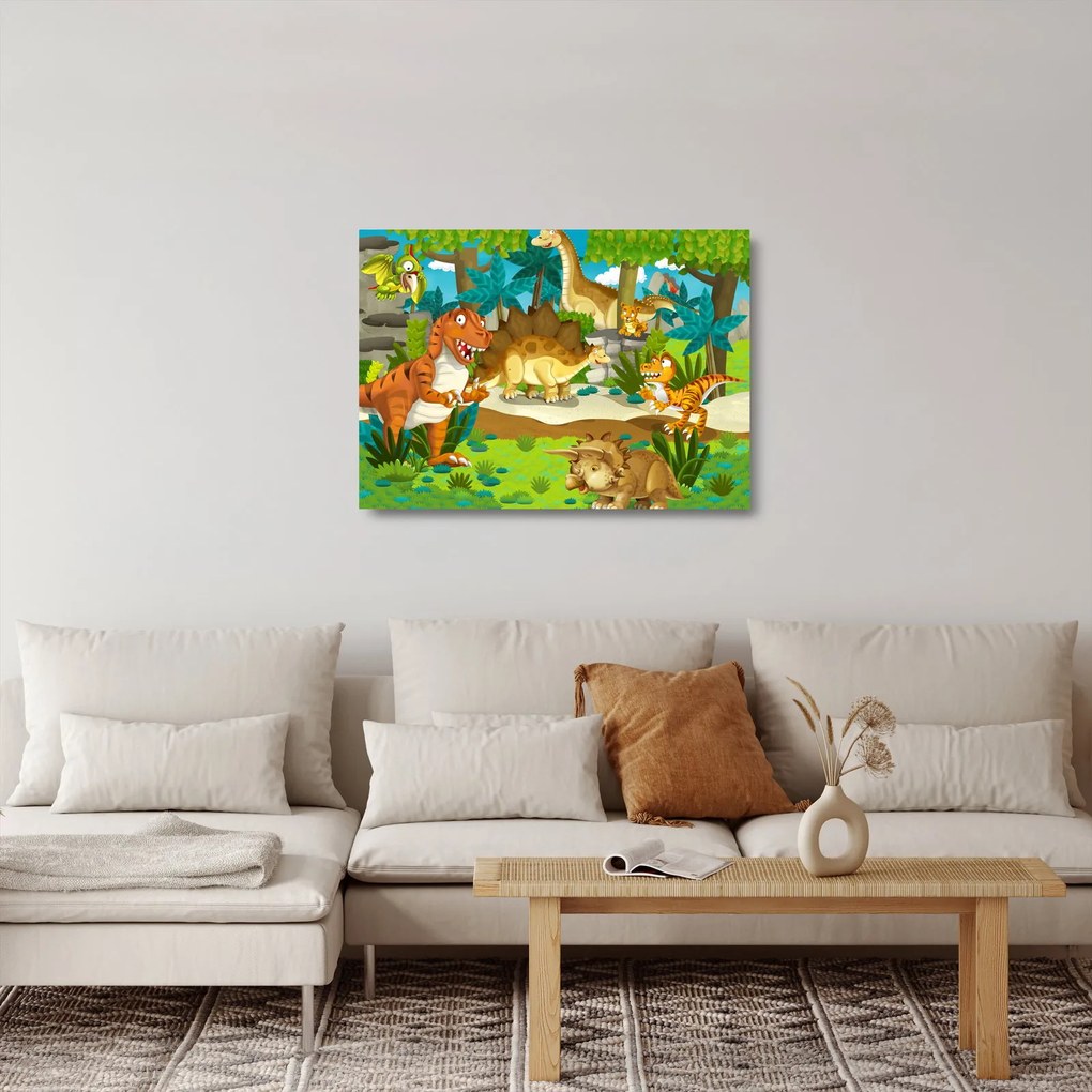 Kép - dinoszaurusz (üvegen) (70x50 cm)