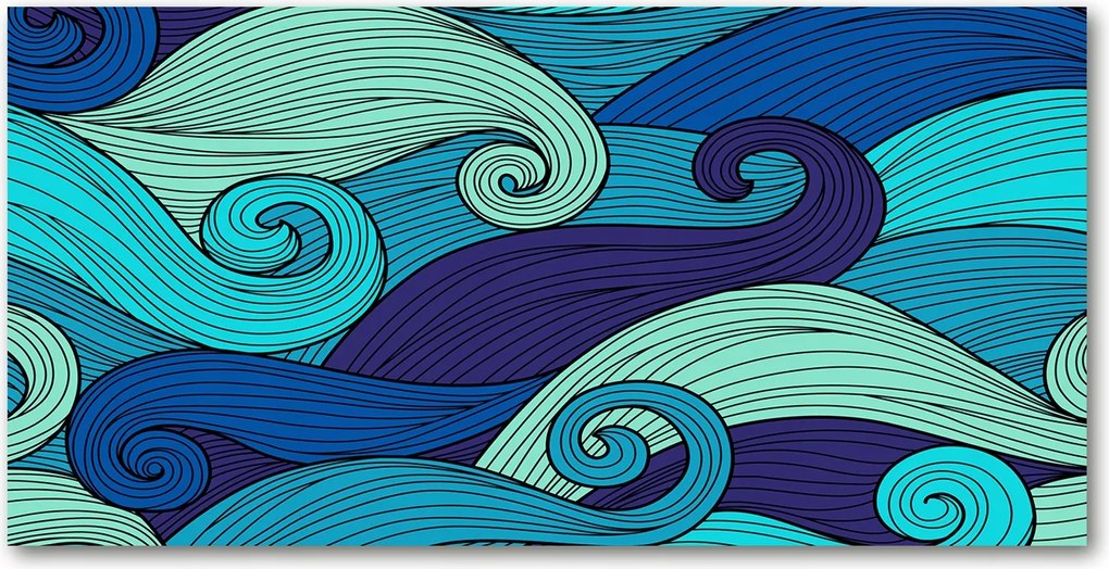 Fotó-üvegkép Absztrakt hullámok 140x70