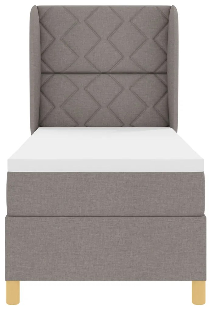 Boxspring Ágy Matracokkal Taupe 80x200 cm Szövet