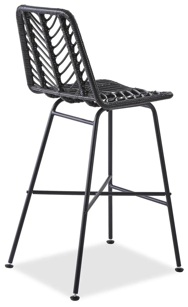 Fekete rattan bárszék ESPO 97