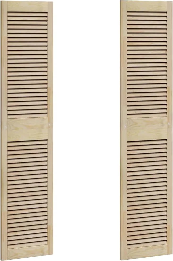 vidaXL Széfajtó 2 pcs Természetes 170 x 2,1 x 39,5 cm Tömör fenyőfa