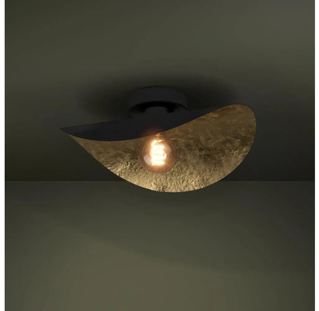 Eglo 390391 - Mennyezeti lámpa SACEDA 1xE27/40W/230V fekete/arany