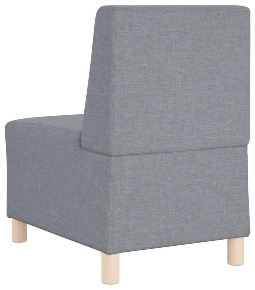 moduláris kanapéegység karfa nélkül, világosszürke, szövetből készült, 55 cm