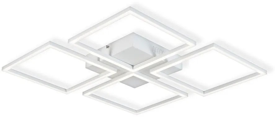 Top Light - LED Dimmelhető felületre szerelhető csillár R4xLED/16,25W/230V szögletes fehér + távirányító