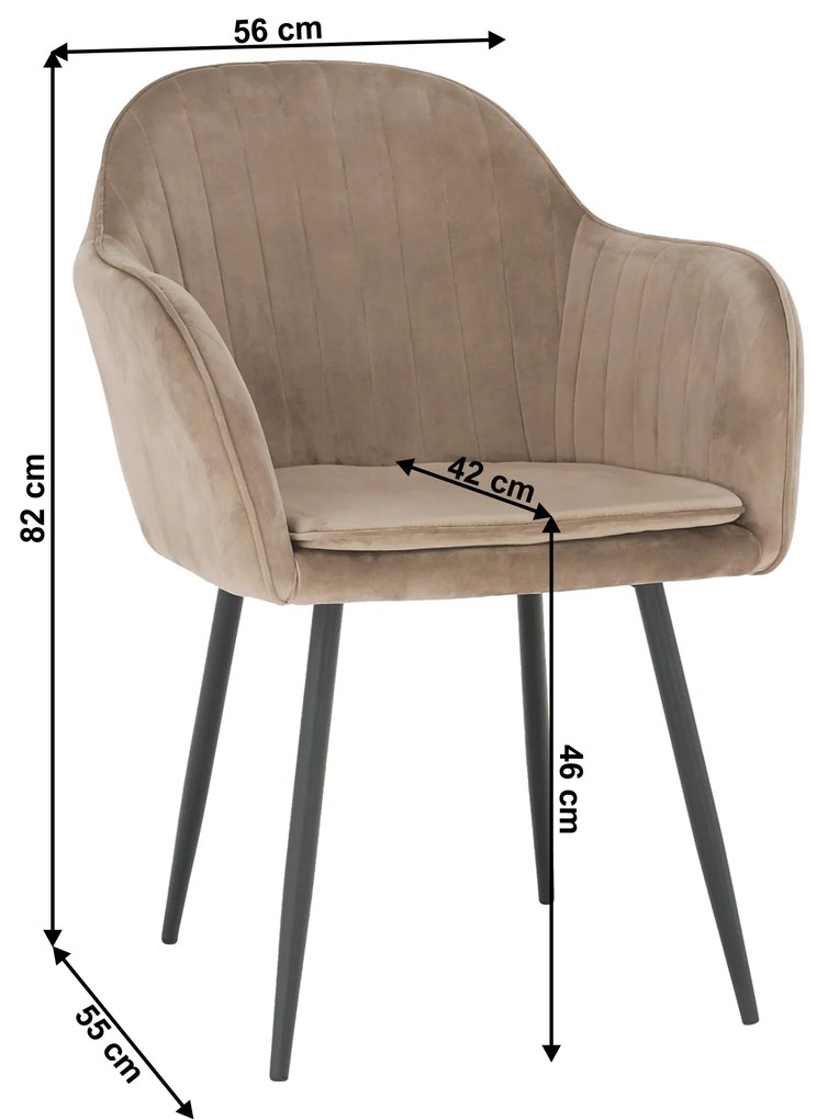Dizájnos fotel Zirky (szürkésbarna). 1016336