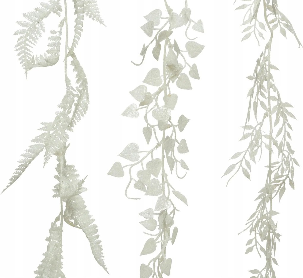 Karácsonyi dekorációs girland fehér dekoratív mix