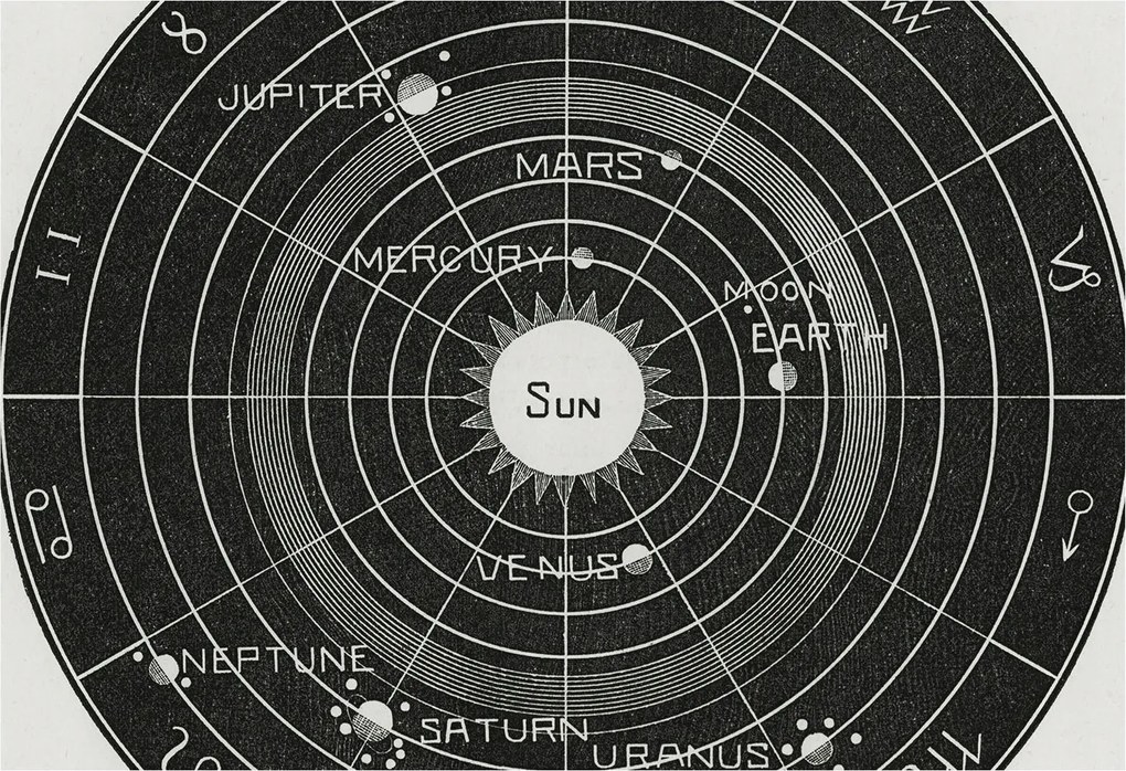 Dekoratív Fotótapéta Furnér Flizelin Kozmikus diagram 152x104 Ragasztó